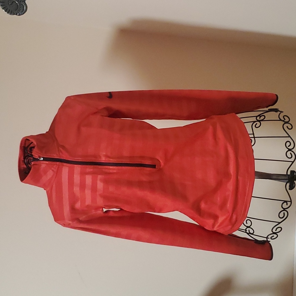 Nike dri-fit orange half zip shirt size S